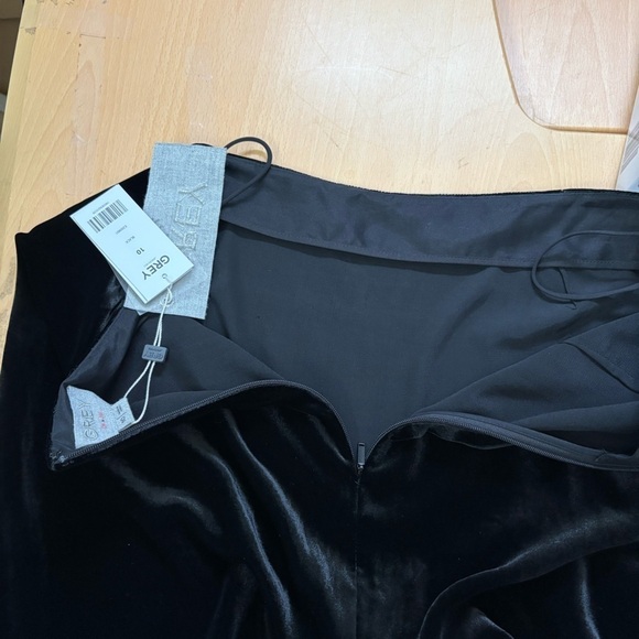 Grey x Jason Wu Womens Velvet Silk Blend Midi Front Slit midi Skirt size 10 - Picture 5 of 11